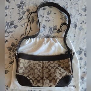 Vintage Y2k Coach Monogram Brown Shoulder Bag